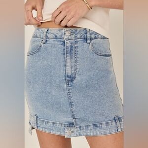 Francesca's Tgla Aria Denim Mini Skirt Size M NWT